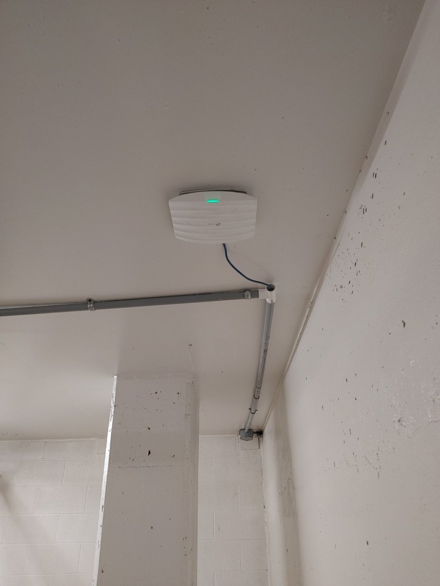Completed wireless access point installation